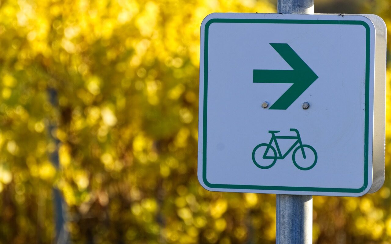 Fahrradweg Schild
